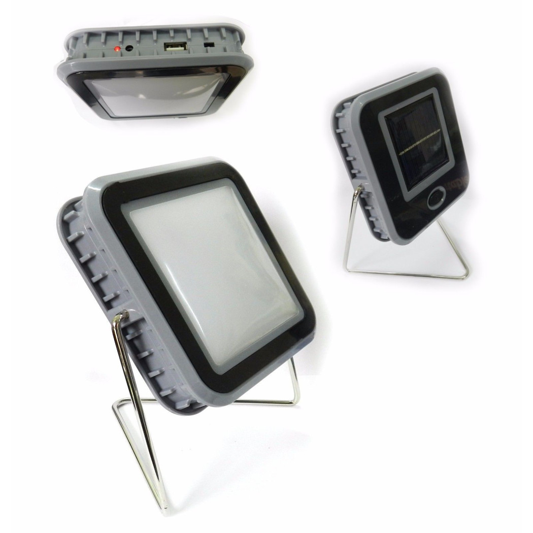 foto del prodotto trade shop faretto led luce bianca energia solare campeggio giardino ricaricabile powerbank 