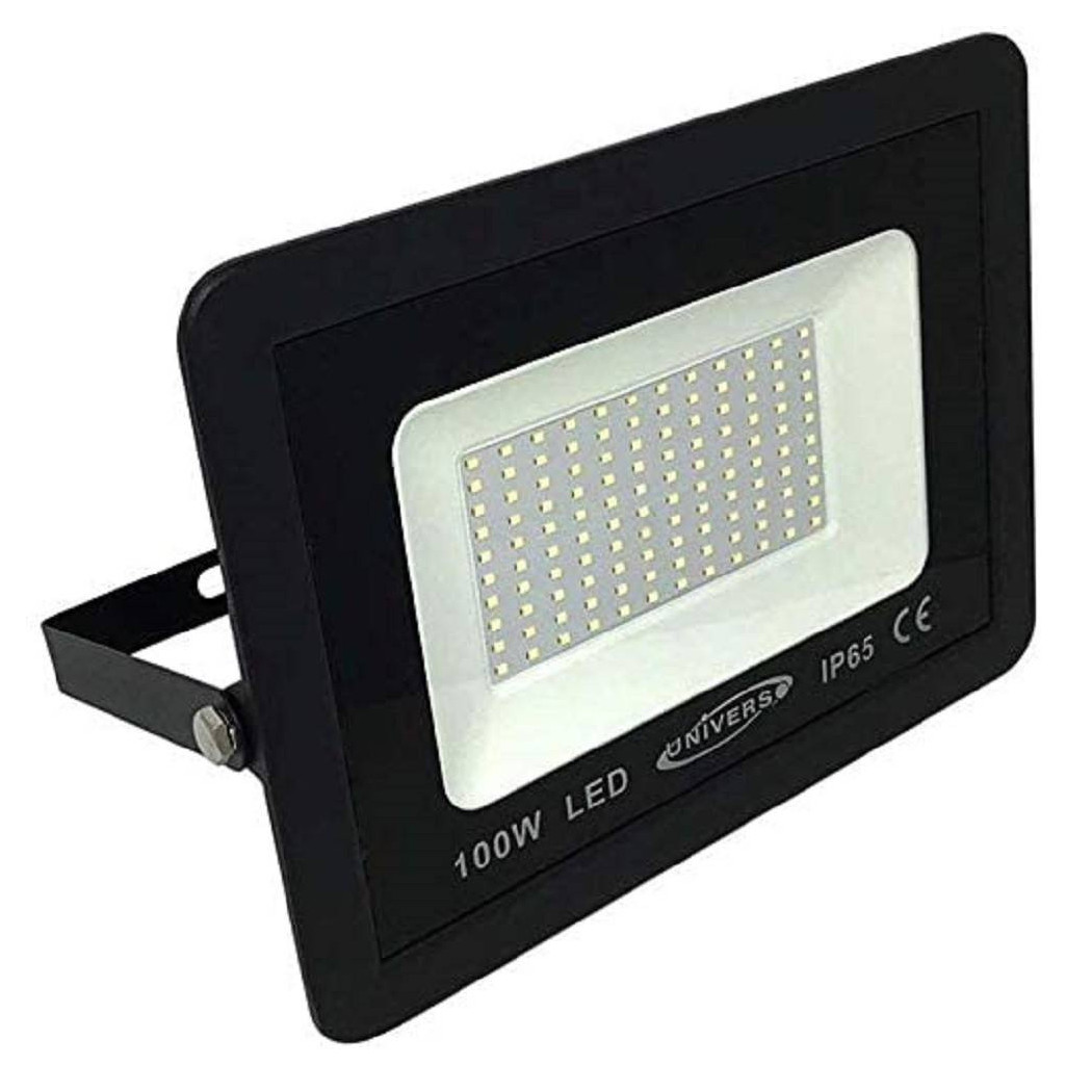 foto del prodotto trade shop faretto led proiettore da esterno 100w nero ip65 luce 6500k 4000k 3000k bianco freddo 