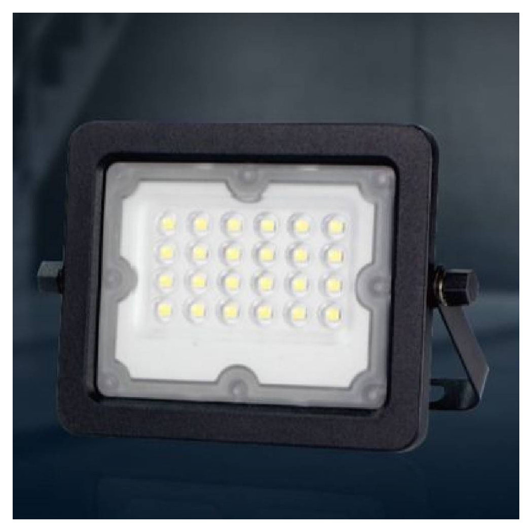 foto del prodotto trade shop faretto led proiettore slim esterno nero 20w ip65 luce 4000k 6500k 3000k fs20w n bianco freddo 