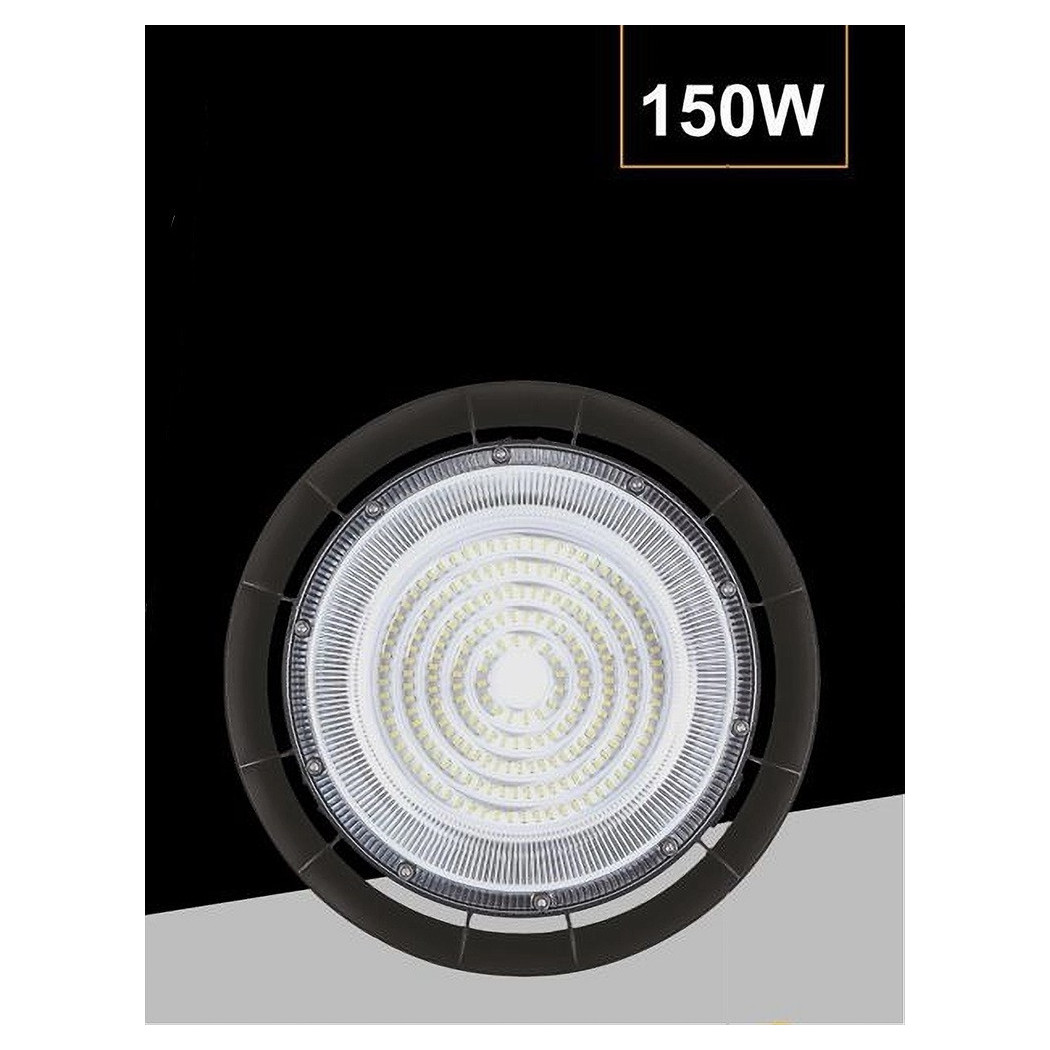foto del prodotto trade shop faretto led ufo lampada a sospensione 150 watt ip65 luce naturale 4000k he 150w 