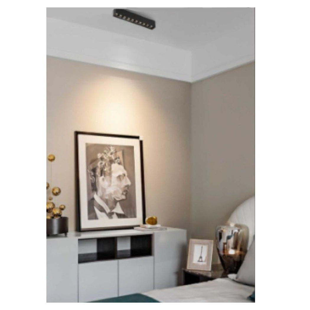 foto del prodotto trade shop faretto orientabile binario 12w 6 led bianco nero luce 6500k 4000k 3000k pst 27 nero bianco freddo 