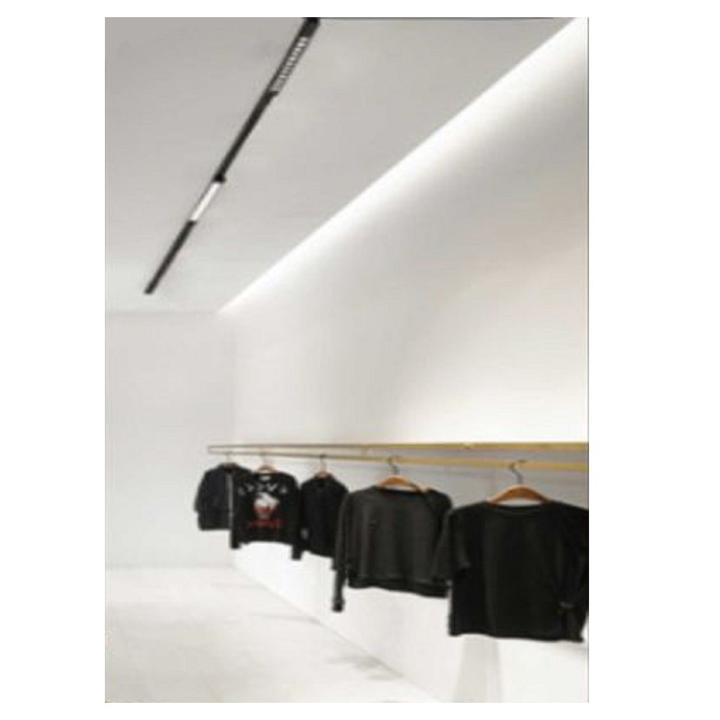 foto del prodotto trade shop faretto orientabile binario 26 w 12led bianco nero luce 3000k 6500k 4000k pst 47 nero bianco naturale 
