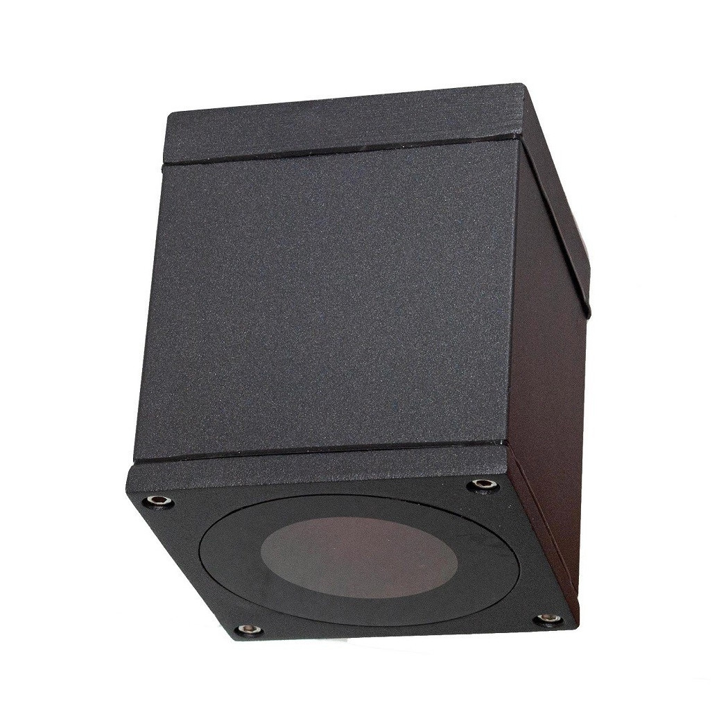 foto del prodotto trade shop faretto plafoniera soffitto led gu10 lampada quadrata esterno impermeabile ip65 nero