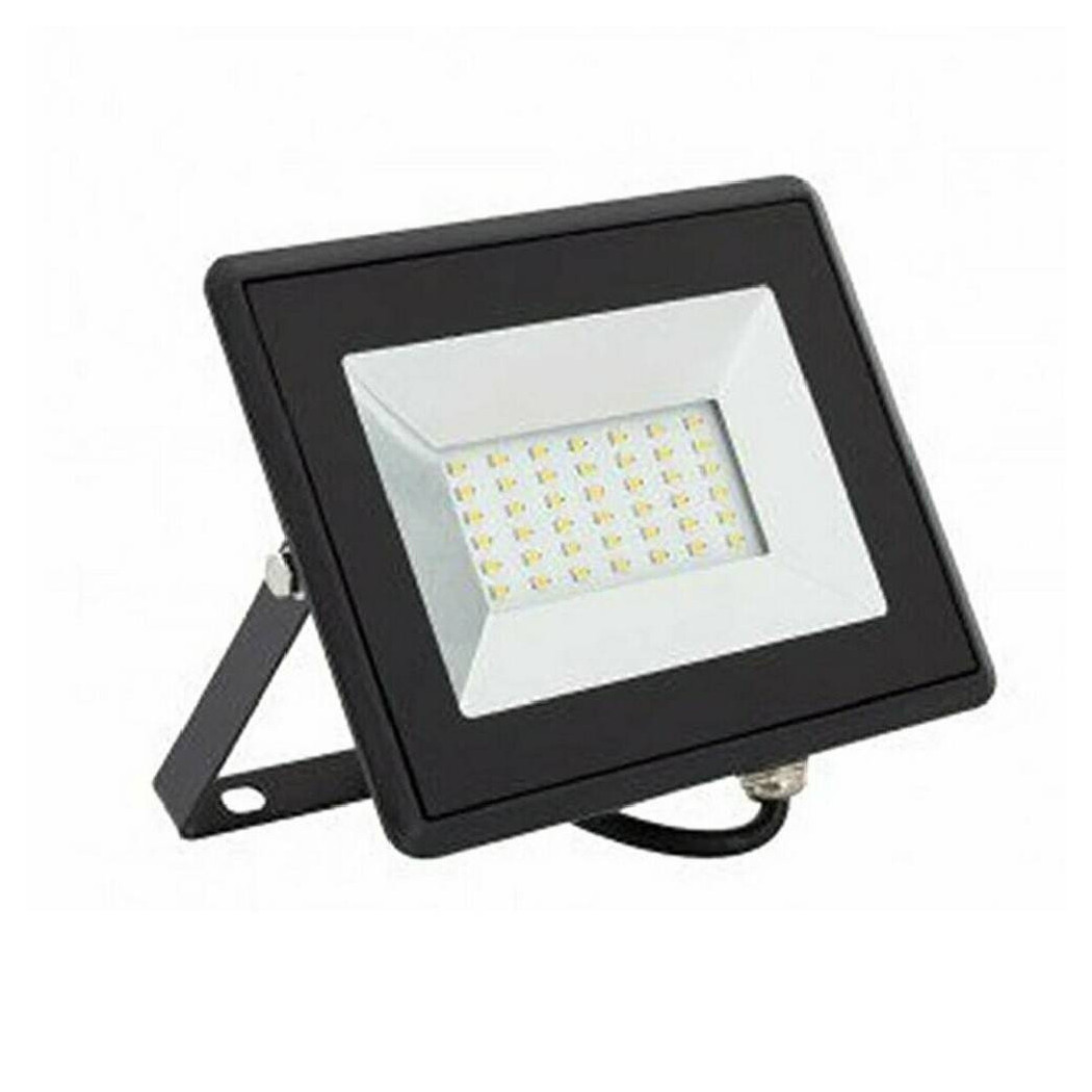 foto del prodotto trade shop faretto proiettore da esterno 50w nero ip65 luce calda fredda naturale bianco freddo 
