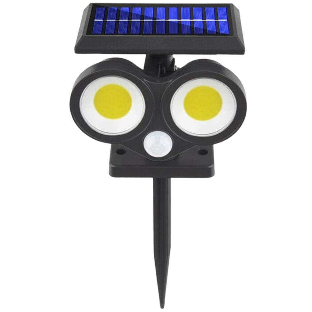 foto del prodotto trade shop faretto solare da esterno a led cob lampada da parete applique impermeabile ip65 