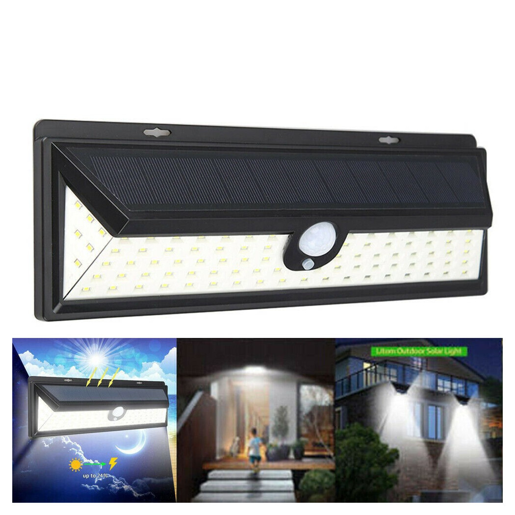 foto del prodotto trade shop faro 190 led con pannello solare e sensore di movimento faretto crepuscolare 30w 