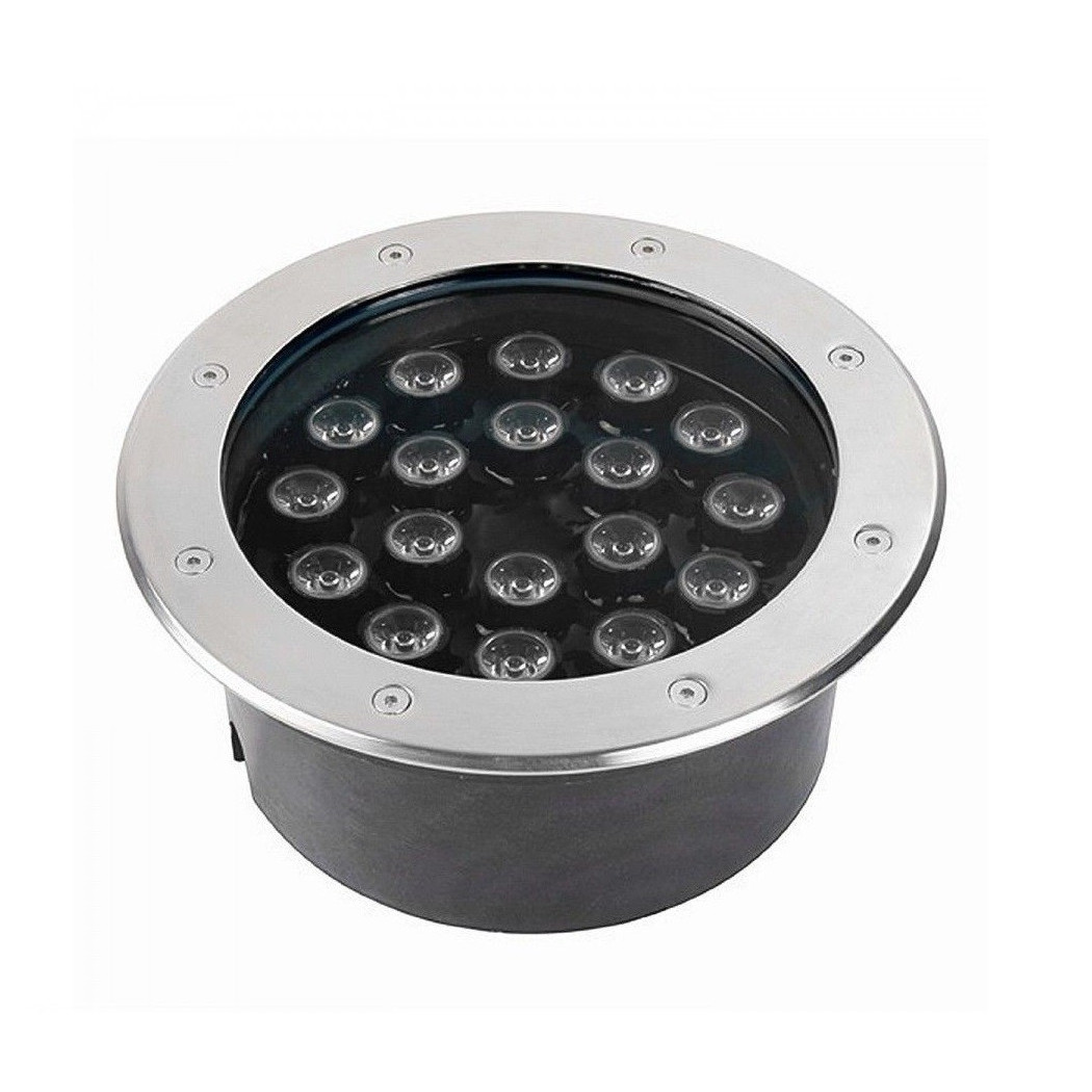 foto del prodotto trade shop faro a incasso pavimento 18w faretto giardino esterno led calpestabile ip68 18w bianco caldo 