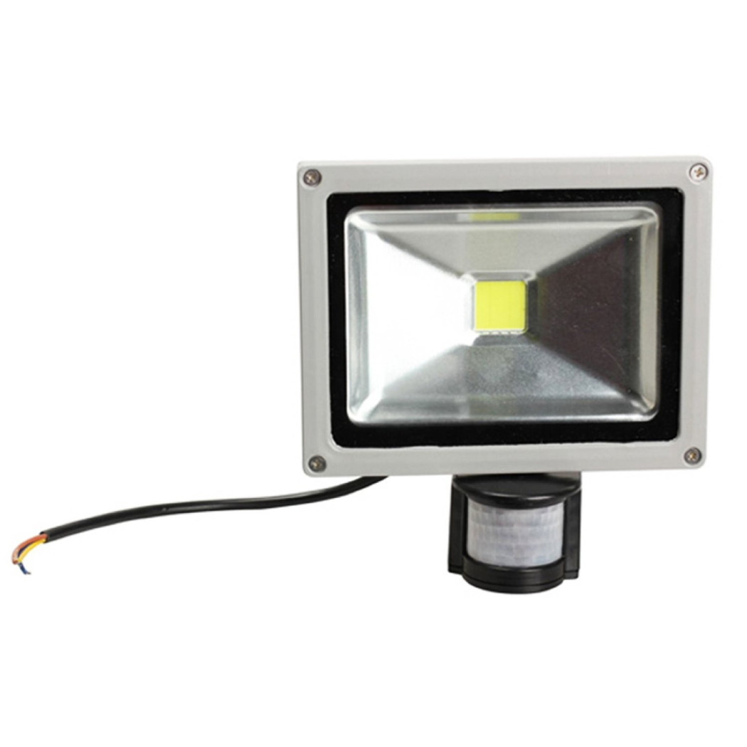foto del prodotto trade shop faro da 20w con sensore di movimento faretto a led luce bianca 220v 