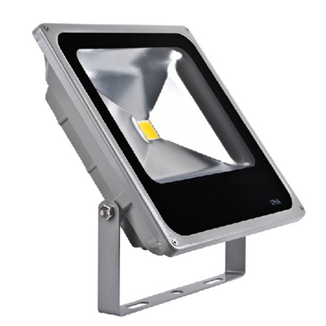 foto del prodotto trade shop faro faretto a led ultra slim a luce calda fredda rgb da per esterno ip65 220v bianco caldo 50 watt slim 
