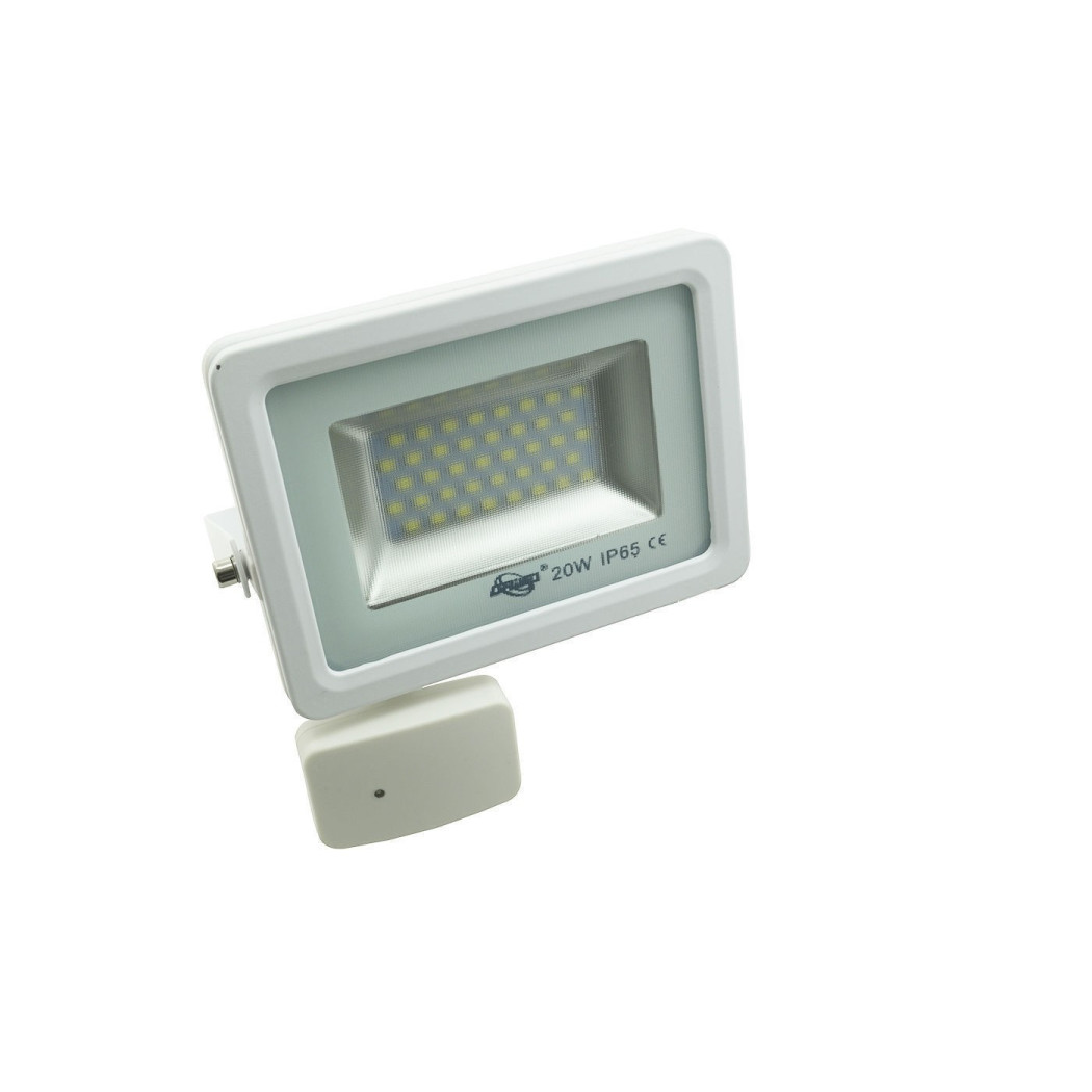 foto del prodotto trade shop faro faretto fari led ip65 con sensore movimento crepuscolare 10w 20 w 30 50 100 20 watt