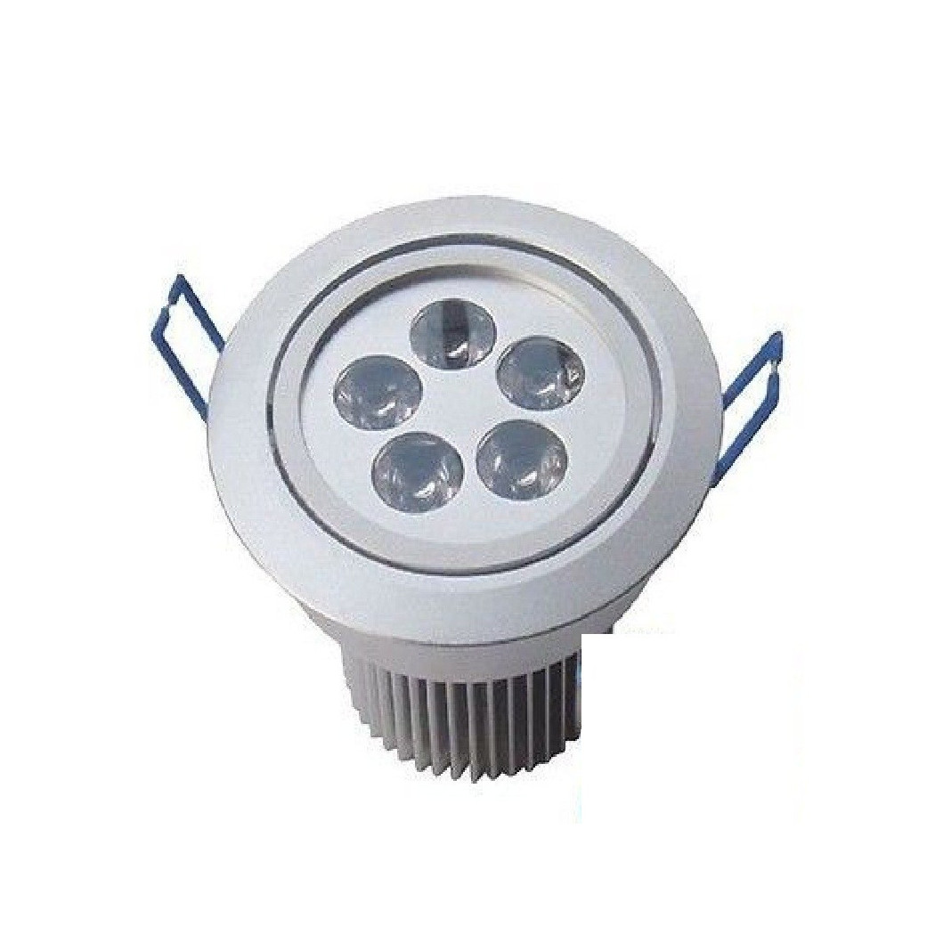 foto del prodotto trade shop faro faretto led basculante da incasso 5w a molla con alette luce fredda calda bianco freddo 