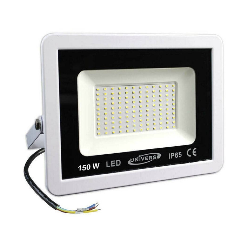 foto del prodotto trade shop faro faretto led proiettore esterno bianco ip65 luce fredda 6500k 150w f150w bf1 