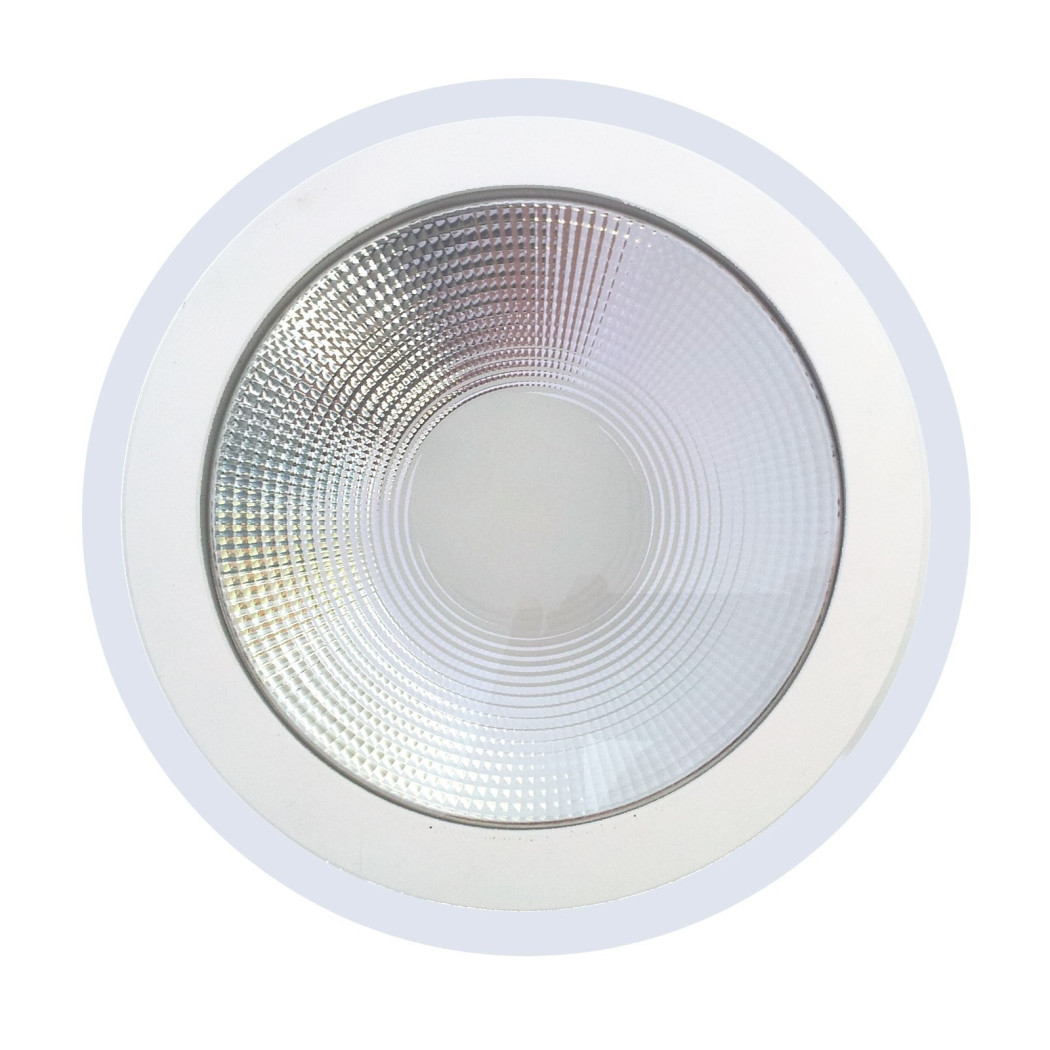 foto del prodotto trade shop faro faretto pannello ad incasso a led in vetro tondo 10 watt bianco luce bianco freddo 10 watt