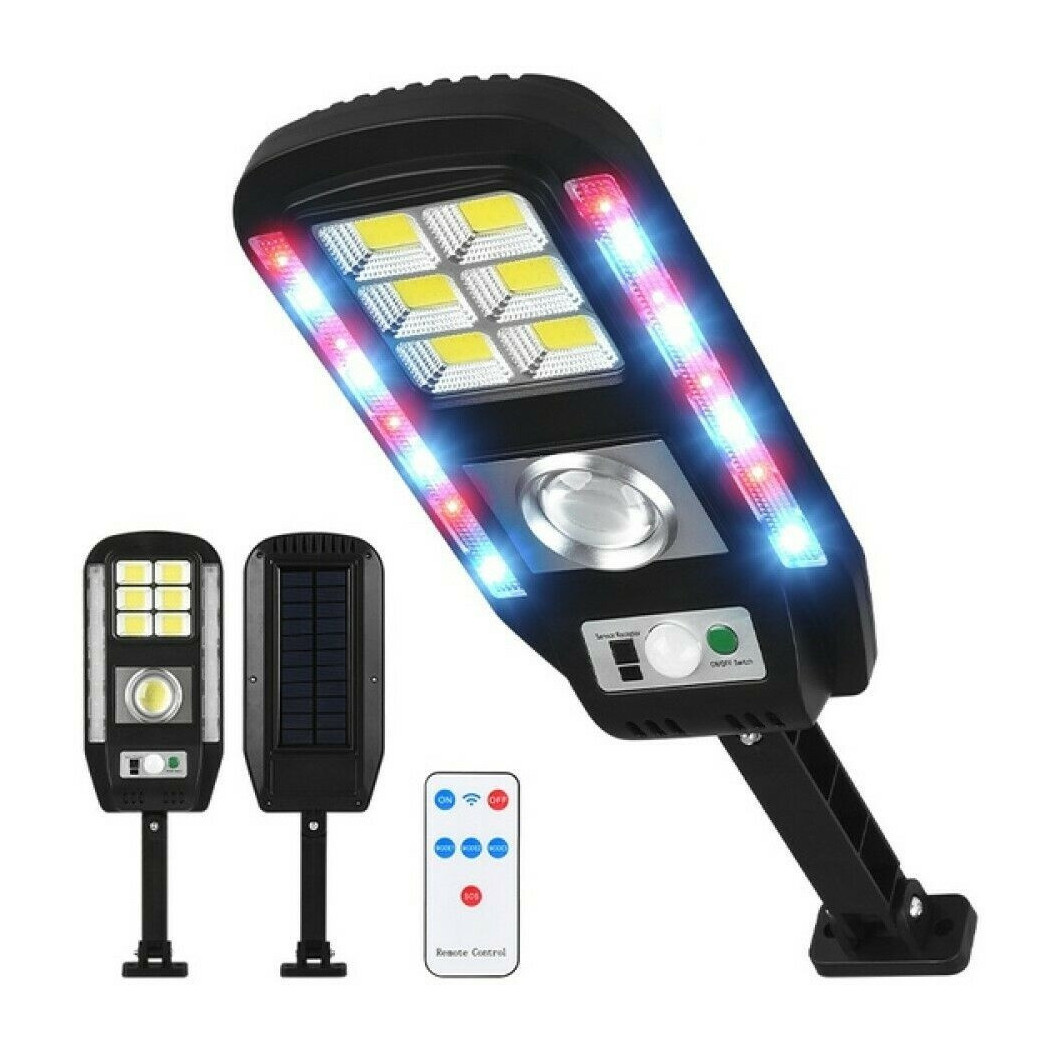 foto del prodotto trade shop faro lampione faretto con pannello solare sensore di movimento 89 led cl 728 