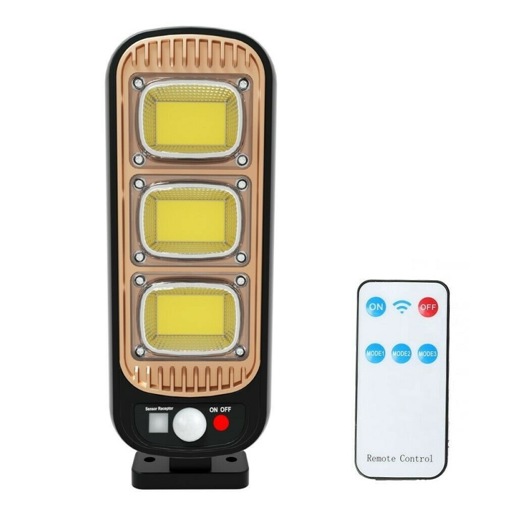 foto del prodotto trade shop faro lampione stradale con pannello solare fotovoltaico sensore 54 led cob gl 