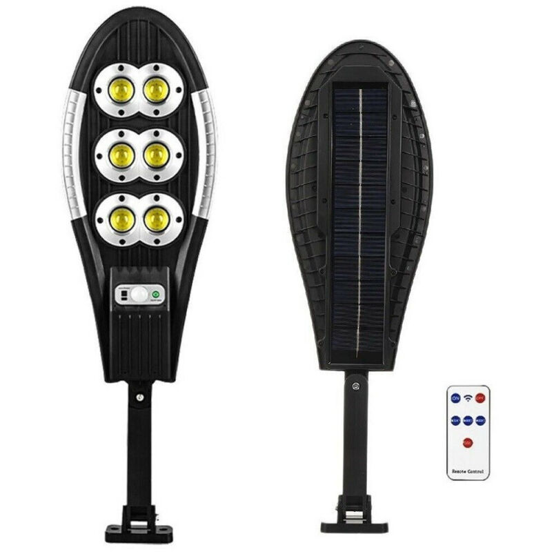 foto del prodotto trade shop faro lampione stradale pannello solare con sensore telecomando 150led cob art.06 