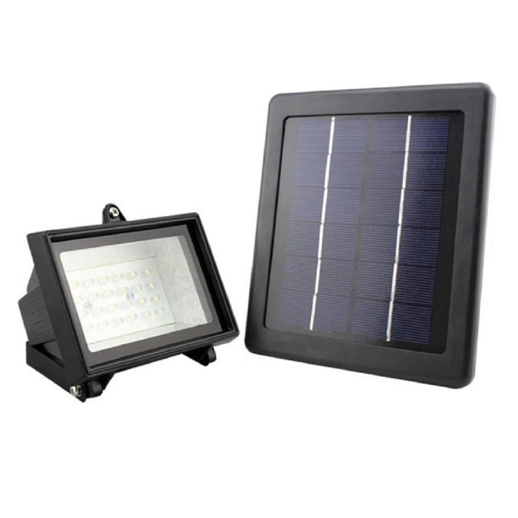 foto del prodotto trade shop faro led con pannello solare illuminazione esterna da giardino 40 led 2,5w 6v 