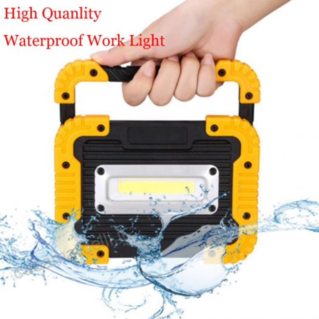 foto del prodotto trade shop faro led lampada lavoro cob portatile antiurto professionale 450 lumens a pile 
