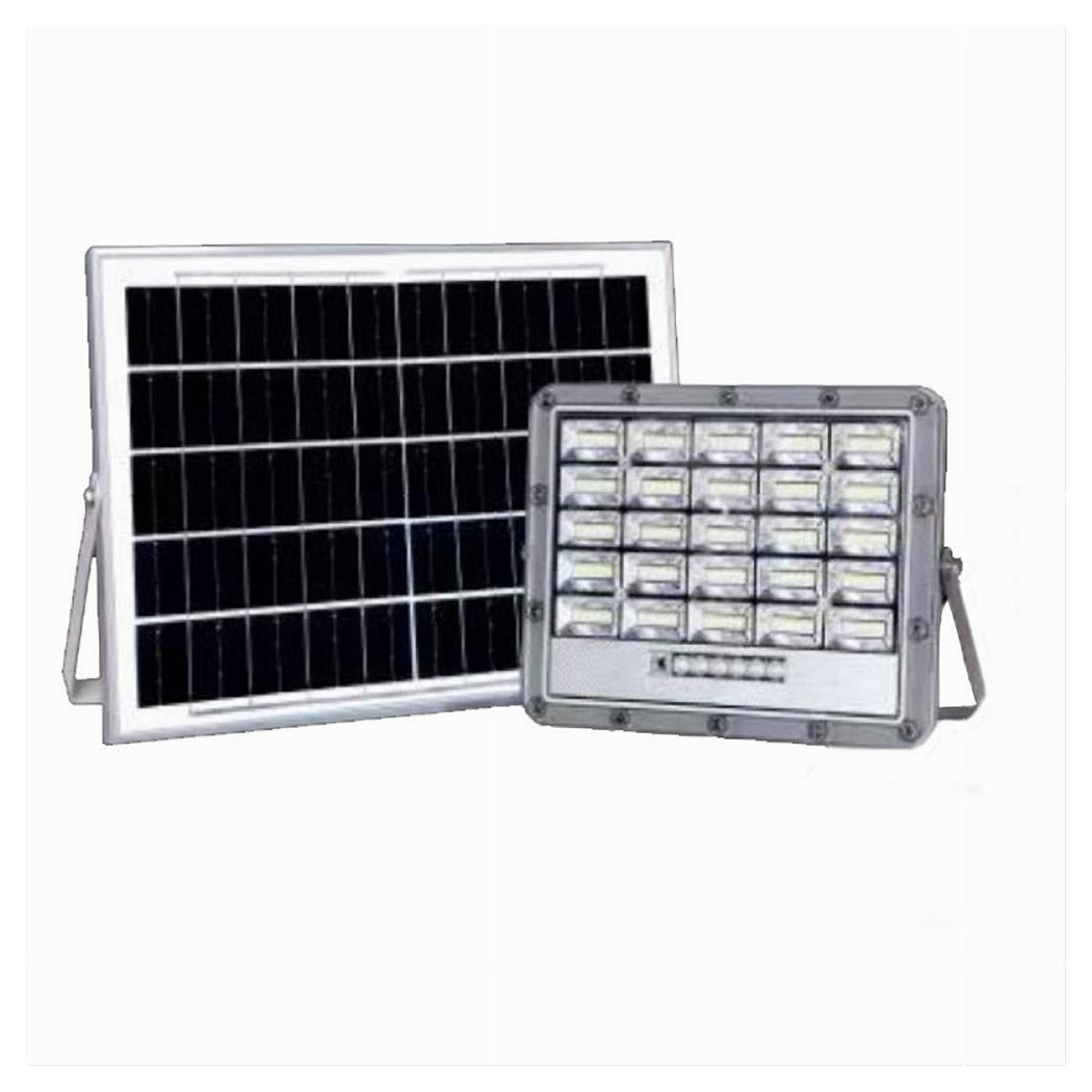 foto del prodotto trade shop faro led pannello solare 100w luce fredda telecomando indicatore carica tk08 100w 
