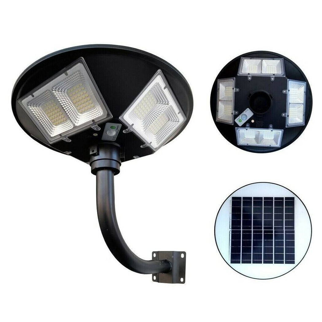 foto del prodotto trade shop faro led solare lampione con sensore di movimento 200 watt palo ty 200 