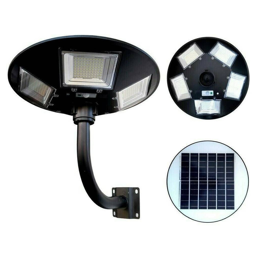 foto del prodotto trade shop faro led solare lampione con sensore di movimento 250 watt palo ty 250 