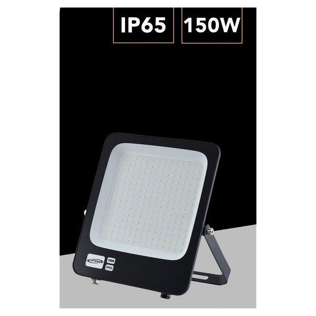 foto del prodotto trade shop faro led ultra slim 150w esterno ip65 orientabile luce 4000k 6500k 3000k jr 150w bianco naturale 