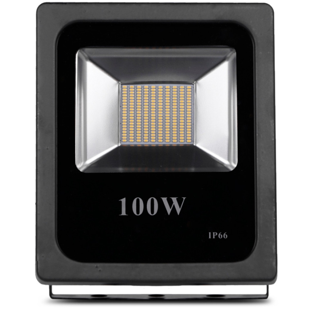 foto del prodotto trade shop faro professionale a led 5730 per esterno ip65 impermeabile wisdom 100w slim bianco freddo 