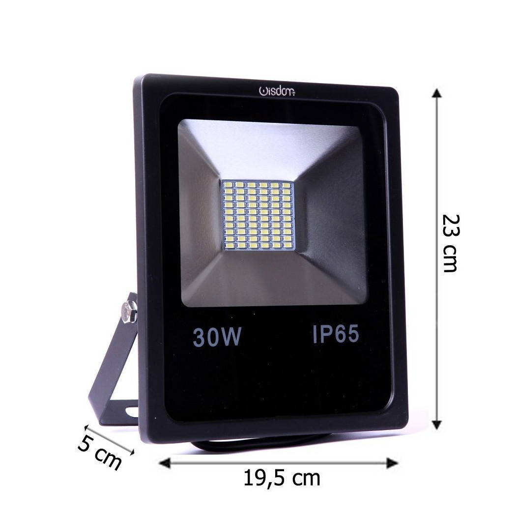 foto del prodotto trade shop faro professionale a led 5730 per esterno ip65 wisdom 30w 2 effettivi bianco caldo 