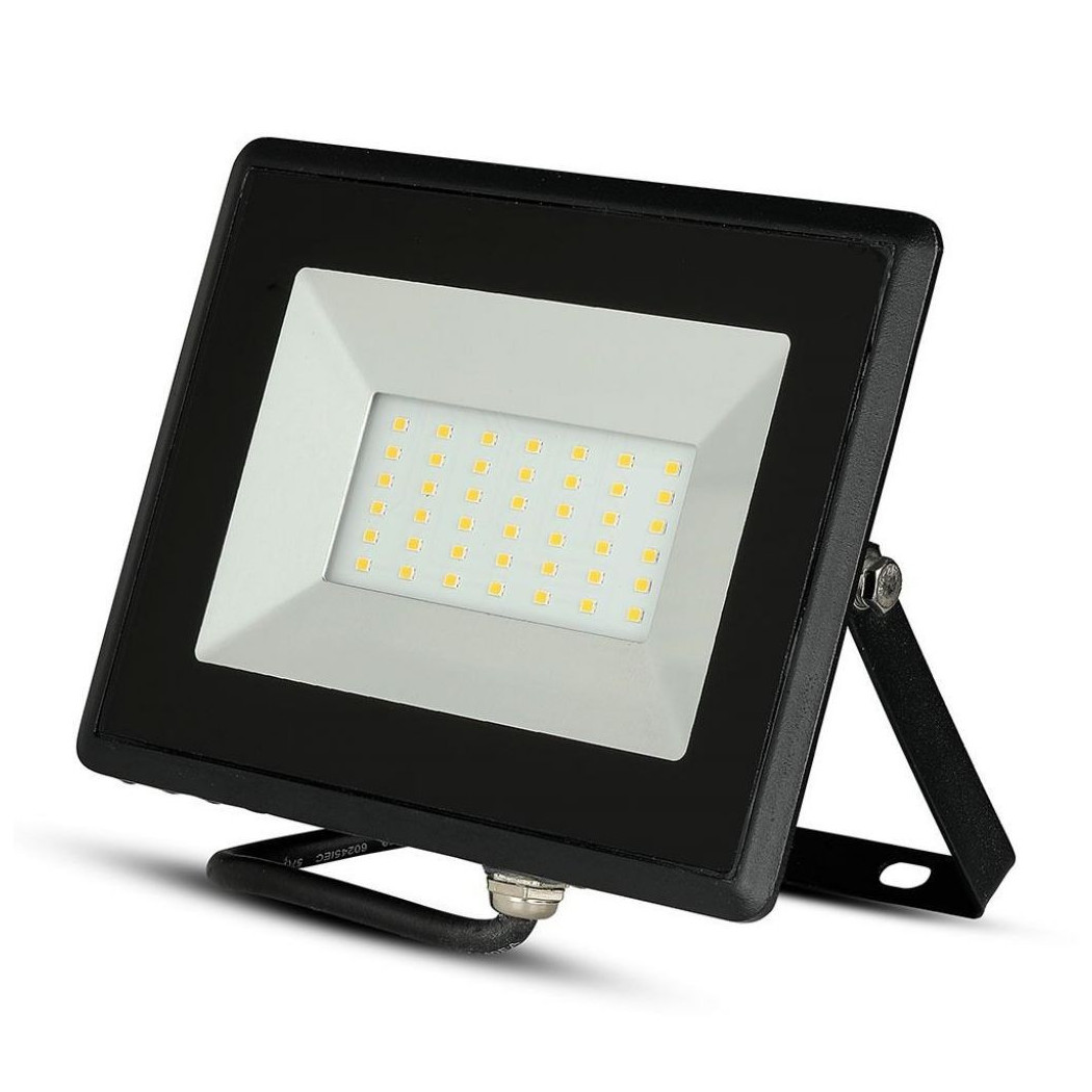 foto del prodotto trade shop faro proiettore a led smd da 50w colore nero luce calda 3000k per esterno ip65 