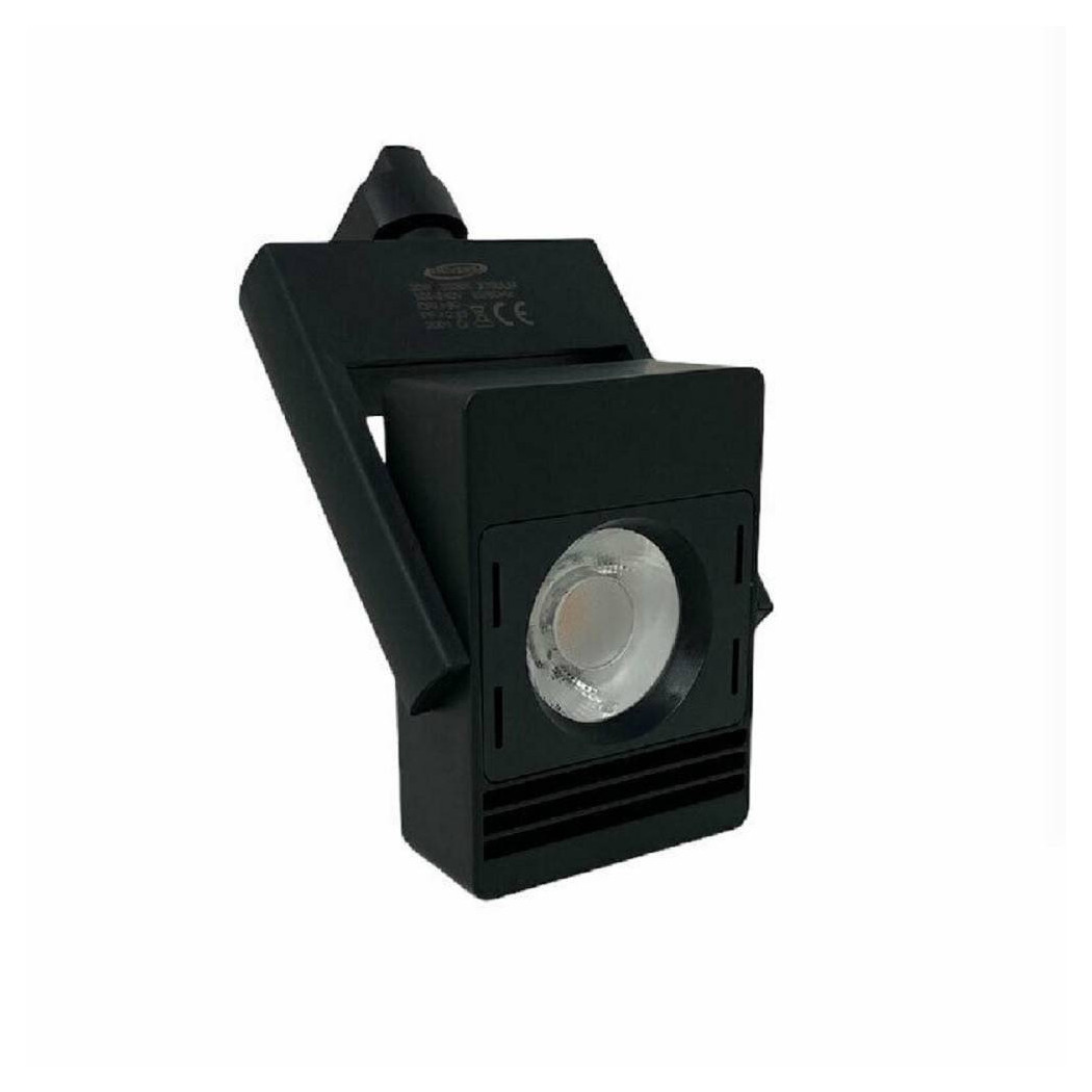 foto del prodotto trade shop - faro proiettore led cob x binario 30w luce 6500k 3000k 4000k orientabile f30w-5h - -bianco caldo -