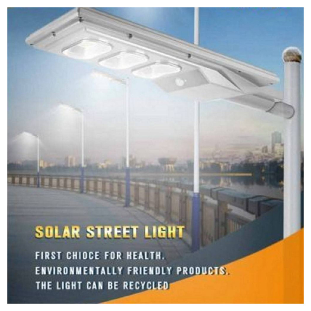 foto del prodotto trade shop faro stradale led lampione solare 150w luce 6500k sensore movimento sl 150w ss 