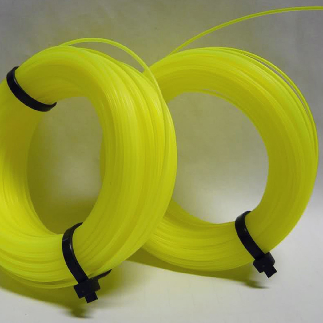 foto del prodotto trade shop filo decespugliatore in nylon bobina rinforzata tondo 4.0mm x 20 metri giallo 