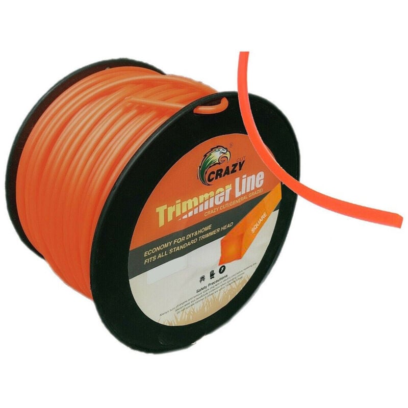 foto del prodotto trade shop filo decespugliatore quadrato 2.4 mm bobina 100 mt metri tagliaerba cavo matassa 
