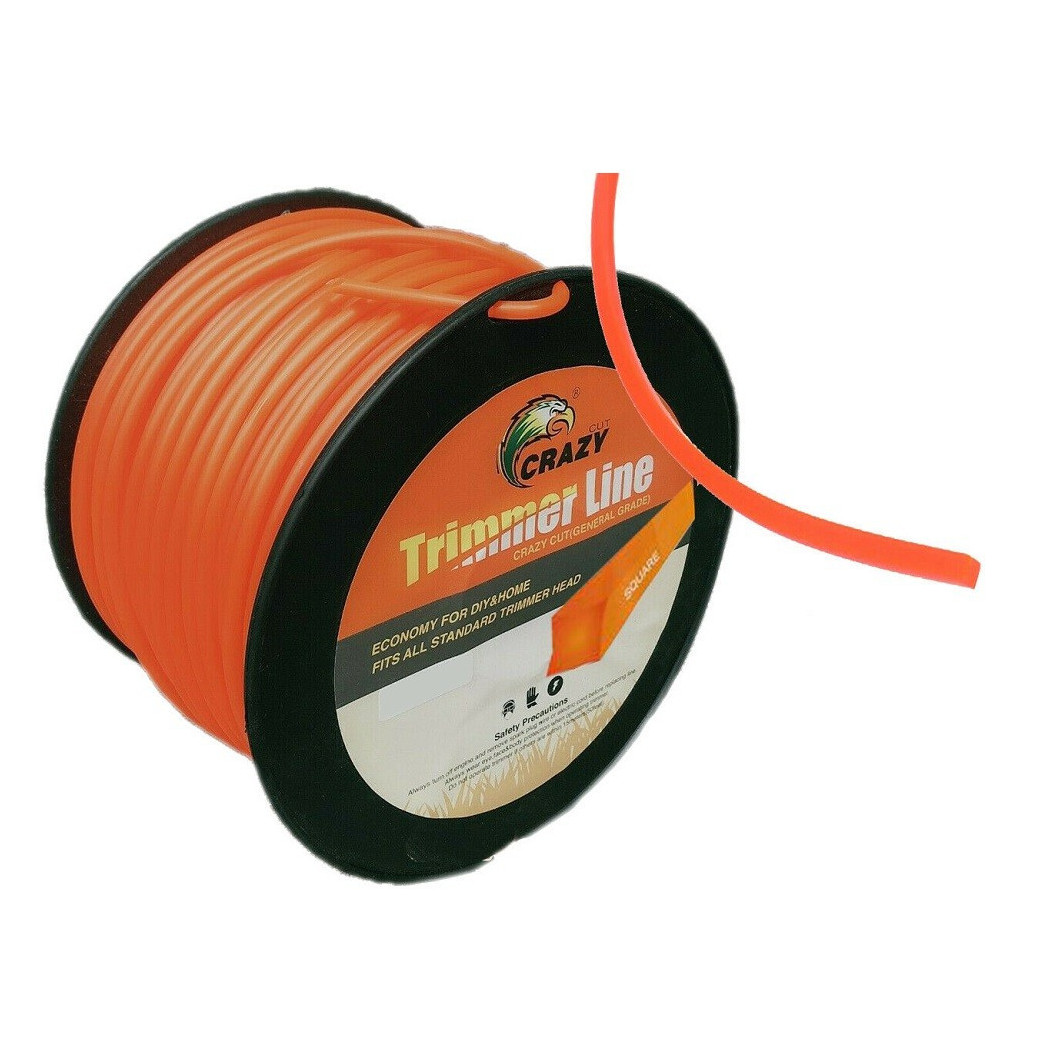 foto del prodotto trade shop filo decespugliatore quadrato 3.0 mm bobina 100 mt metri tagliaerba cavo matassa 