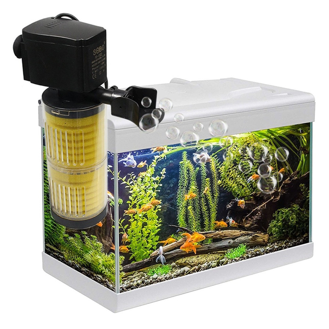 foto del prodotto trade shop filtro immersione acquario acqua dolce e salata 1200l h pompa interna fk 1502 