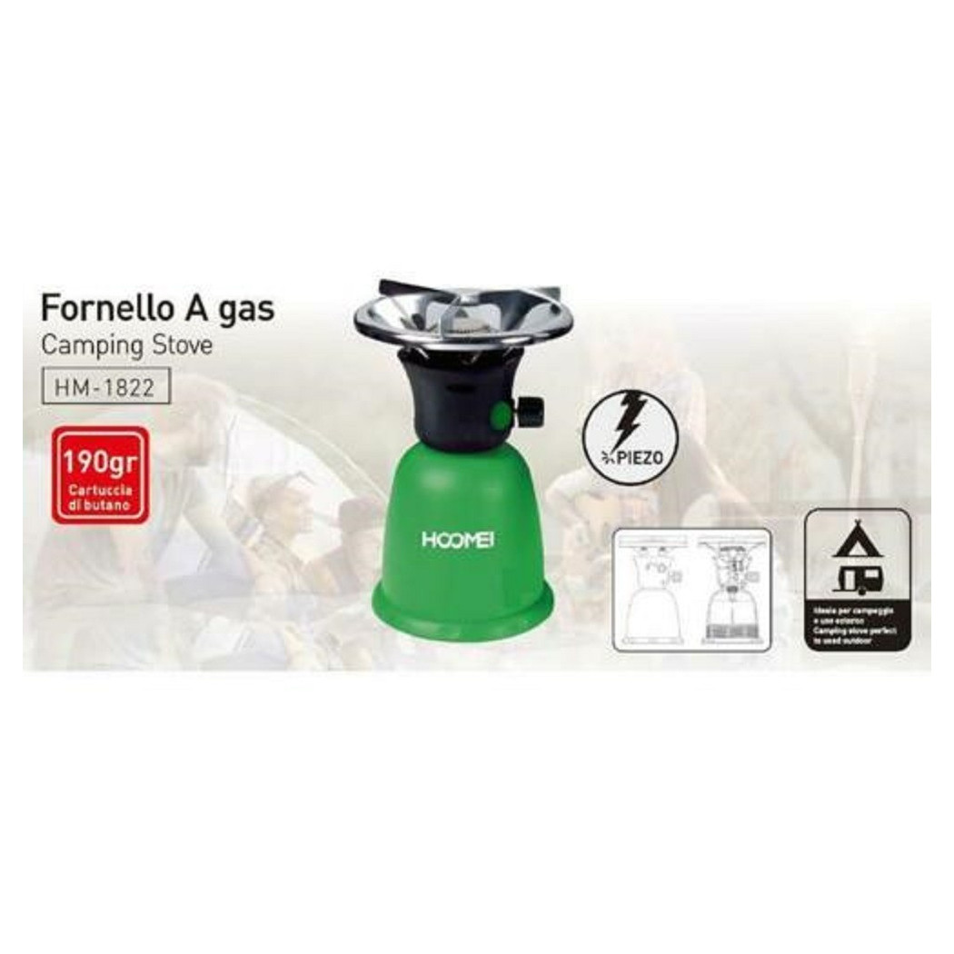 foto del prodotto trade shop fornellino a gas portatile 190gr per campeggio camping da viaggio di emergenza 