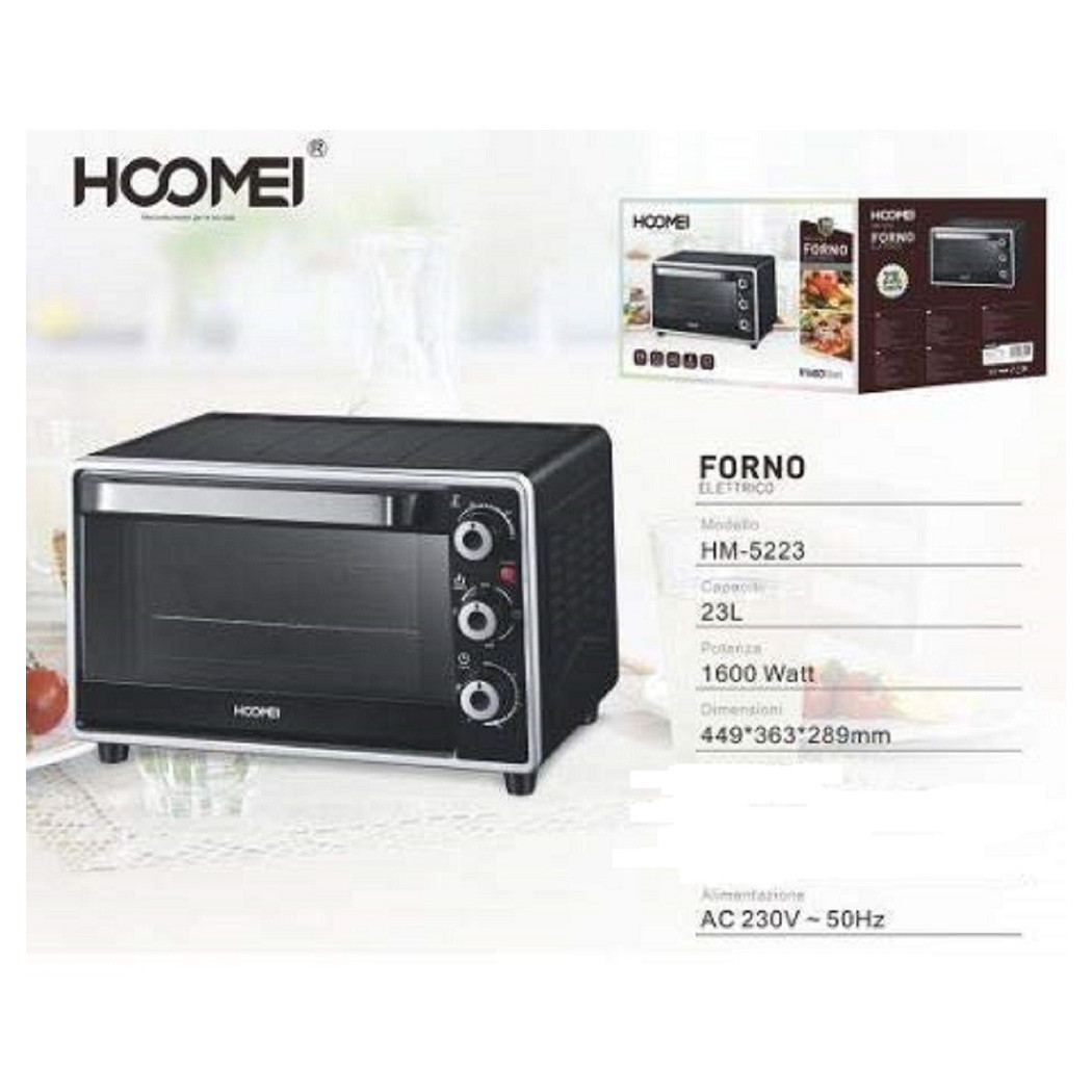 foto del prodotto trade shop fornetto elettrico 23litri 1600watt forno con luce timer e termostato cucina 