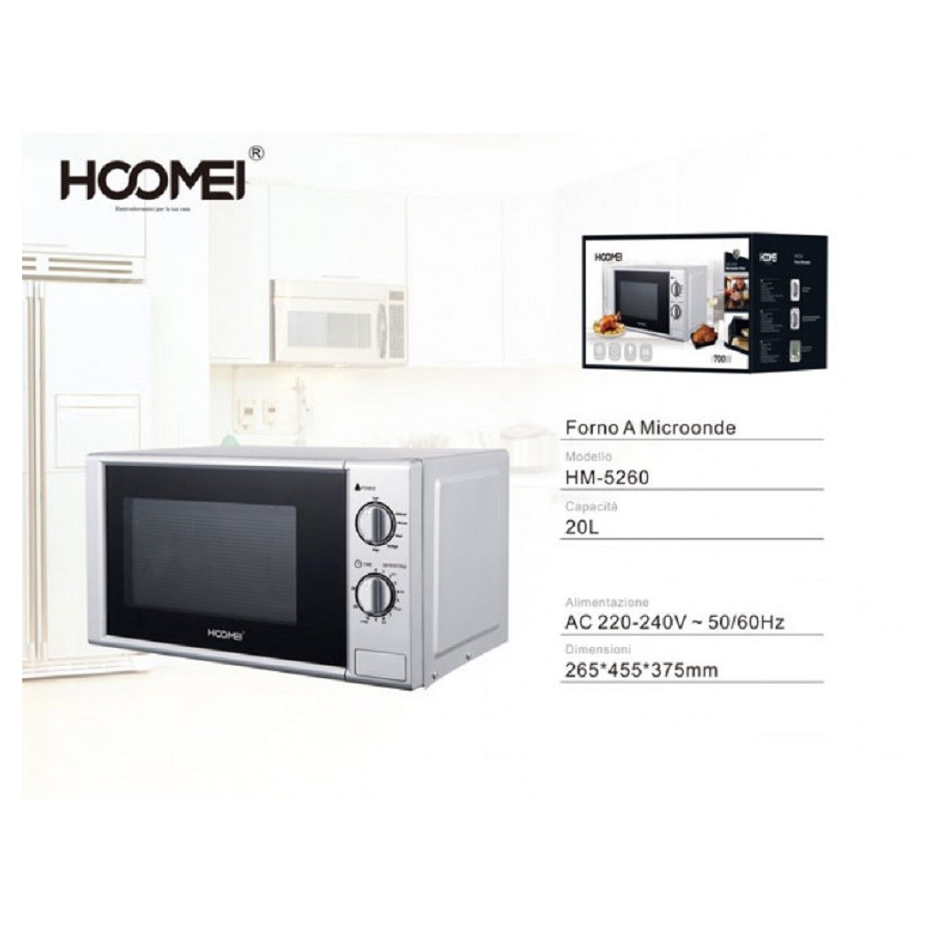 foto del prodotto trade shop forno a microonde 700 watt capacita 39 20 litri con piatto girevole varie funzioni 