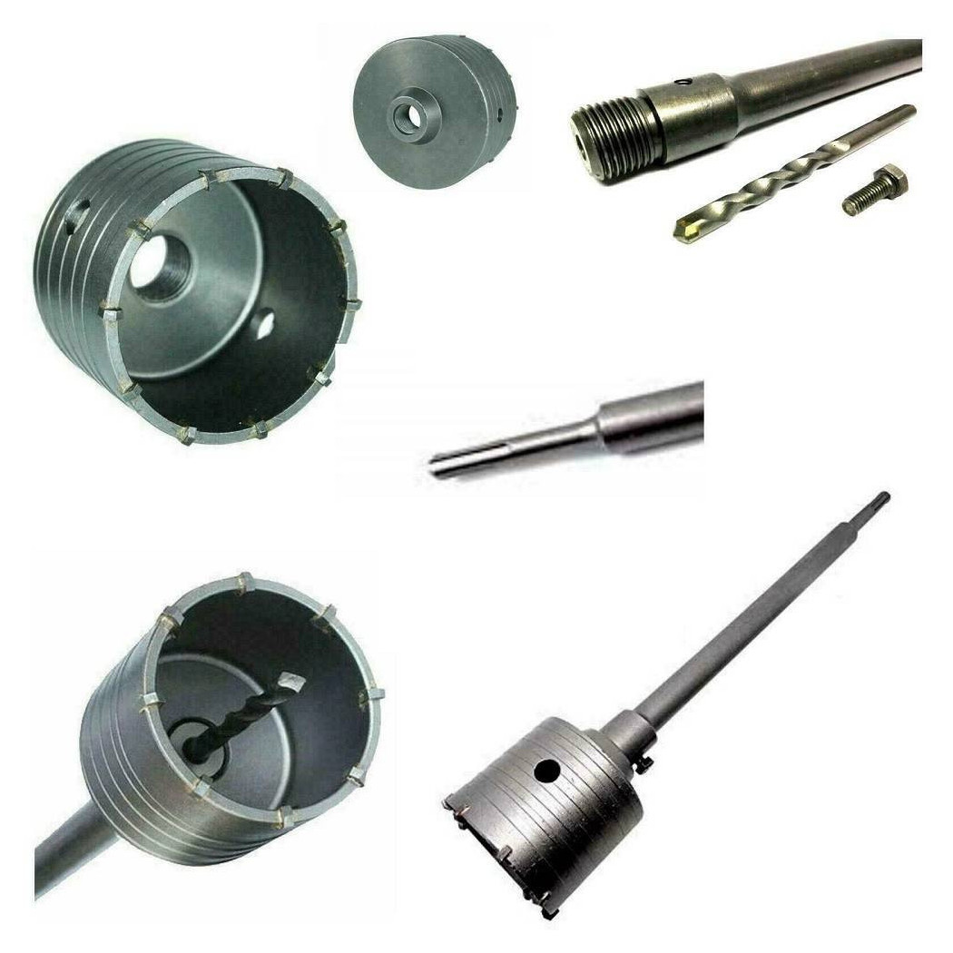 foto del prodotto trade shop fresa a tazza 50 mm carotatrice con asta sds plus 50 cm calcestruzzo cemento 