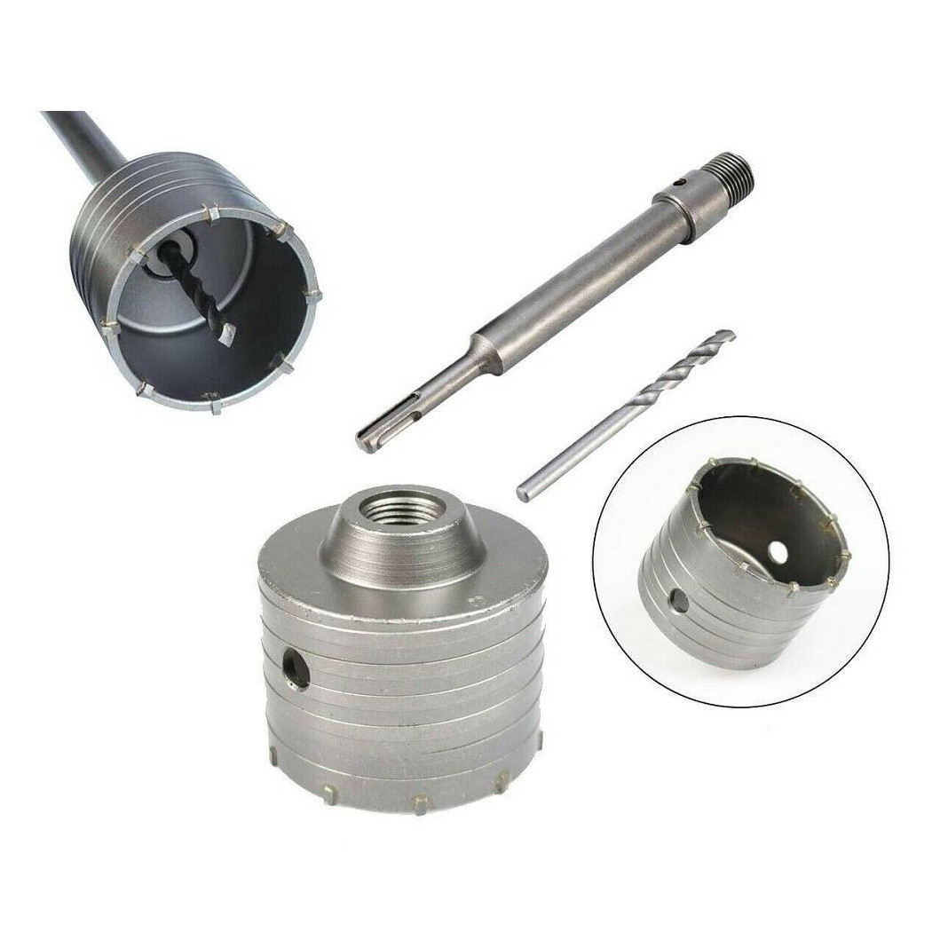 foto del prodotto trade shop fresa a tazza 65mm carotatrice con asta sds plus 90mm calcestruzzo cemento 