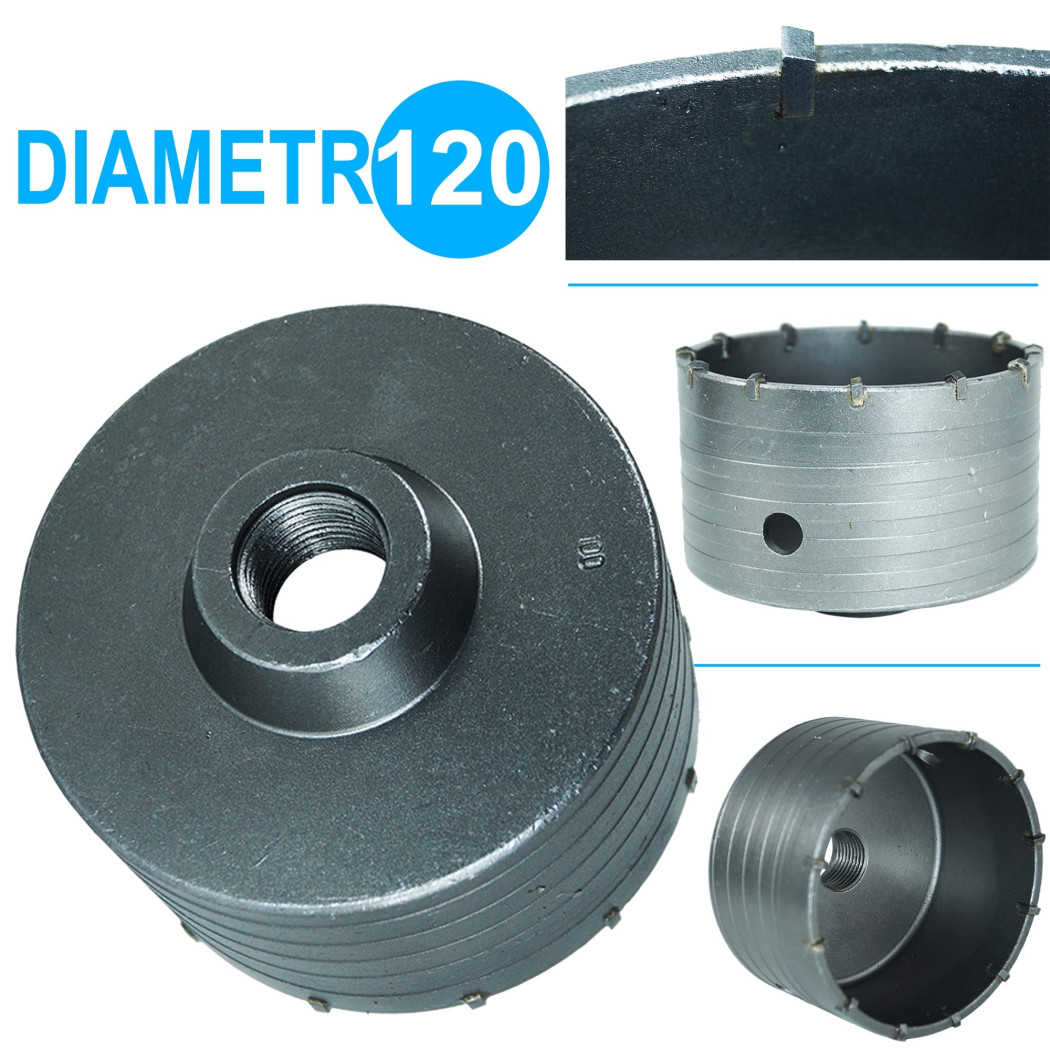 foto del prodotto trade shop fresa carotatrice a tazza 120 mm per muro frese pietra calcestruzzo cemento 