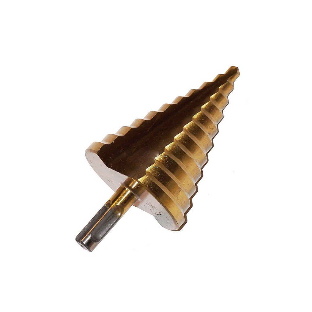foto del prodotto trade shop fresa trapano a scalino gradino allarga foro allargafori gradini conica 6 52 mm 