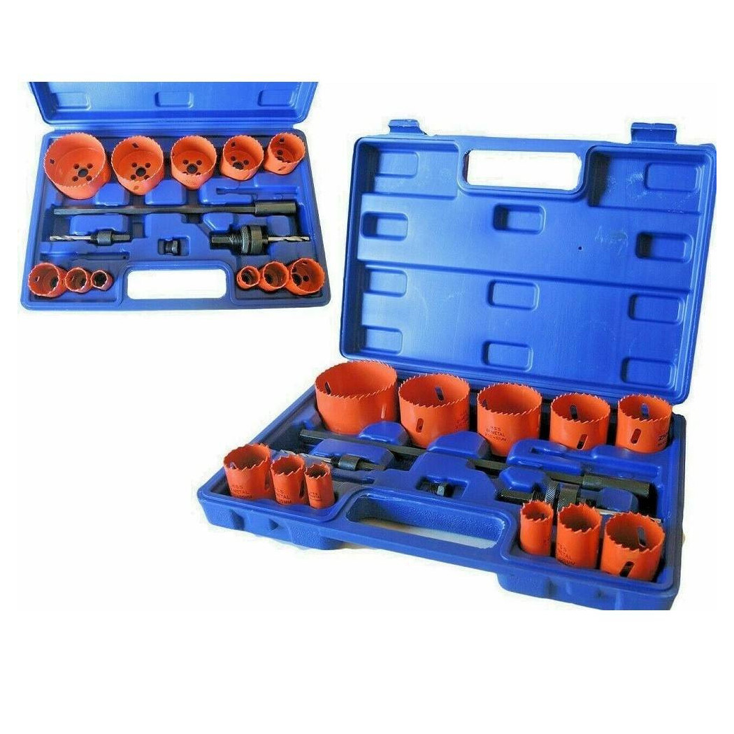 foto del prodotto trade shop frese a tazza seghe bi metal fresa da trapano per ferro legno alluminio 15pz 