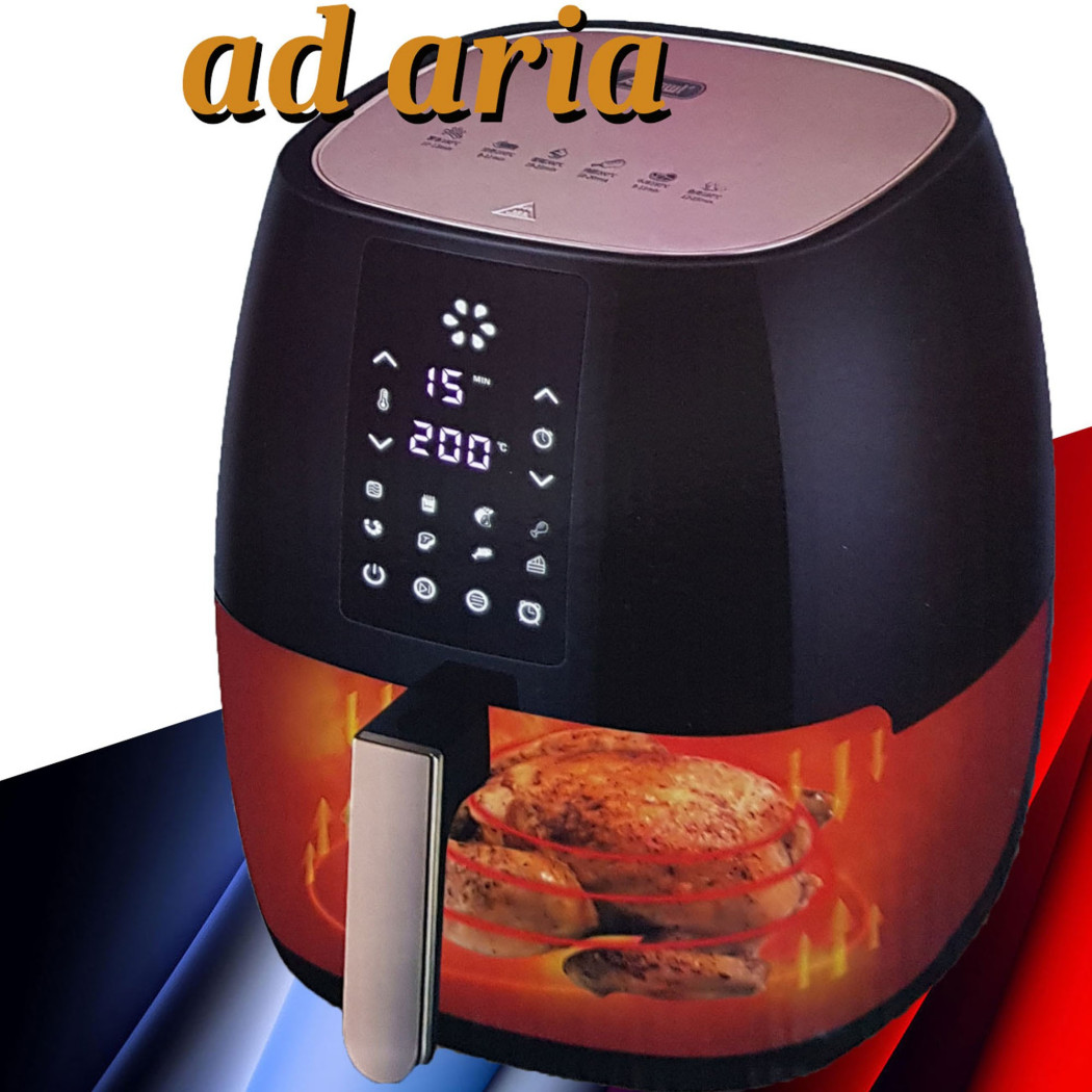 foto del prodotto trade shop friggitrice ad aria 1400w 5lt display lcd funzione temporizzazione potente q z8 