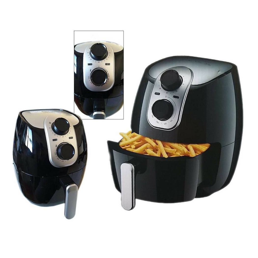 foto del prodotto trade shop friggitrice aria calda elettrica senza olio cottura sana grill 4lt 1500 watt 