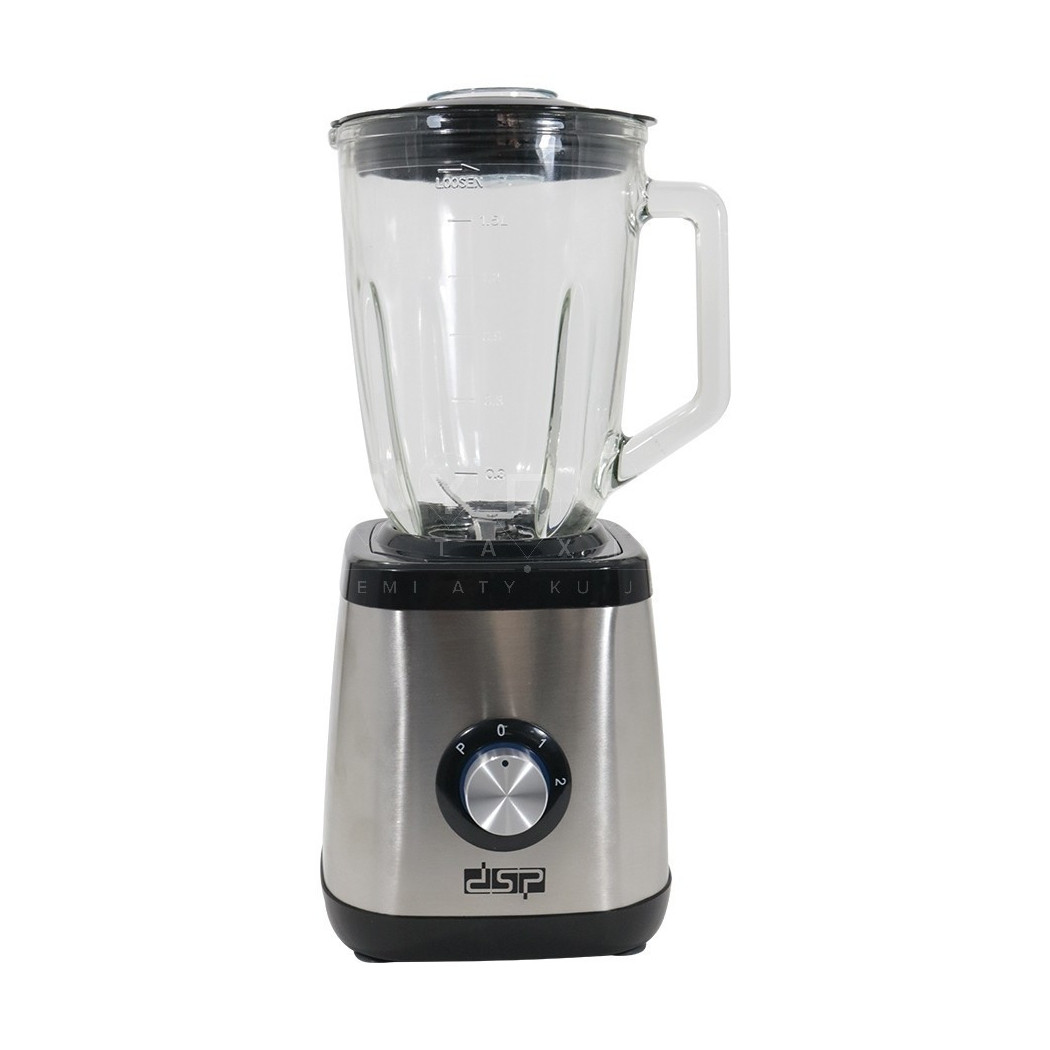 foto del prodotto trade shop frullatore 2 velocita 39 pulse 350 w acciaio con caraffa in vetro frullati frutta 
