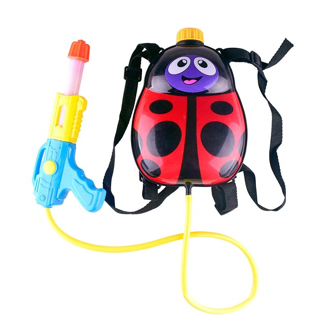 foto del prodotto trade shop fucile pistola ad acqua con serbatoio zainetto coccinella gioco bambini 