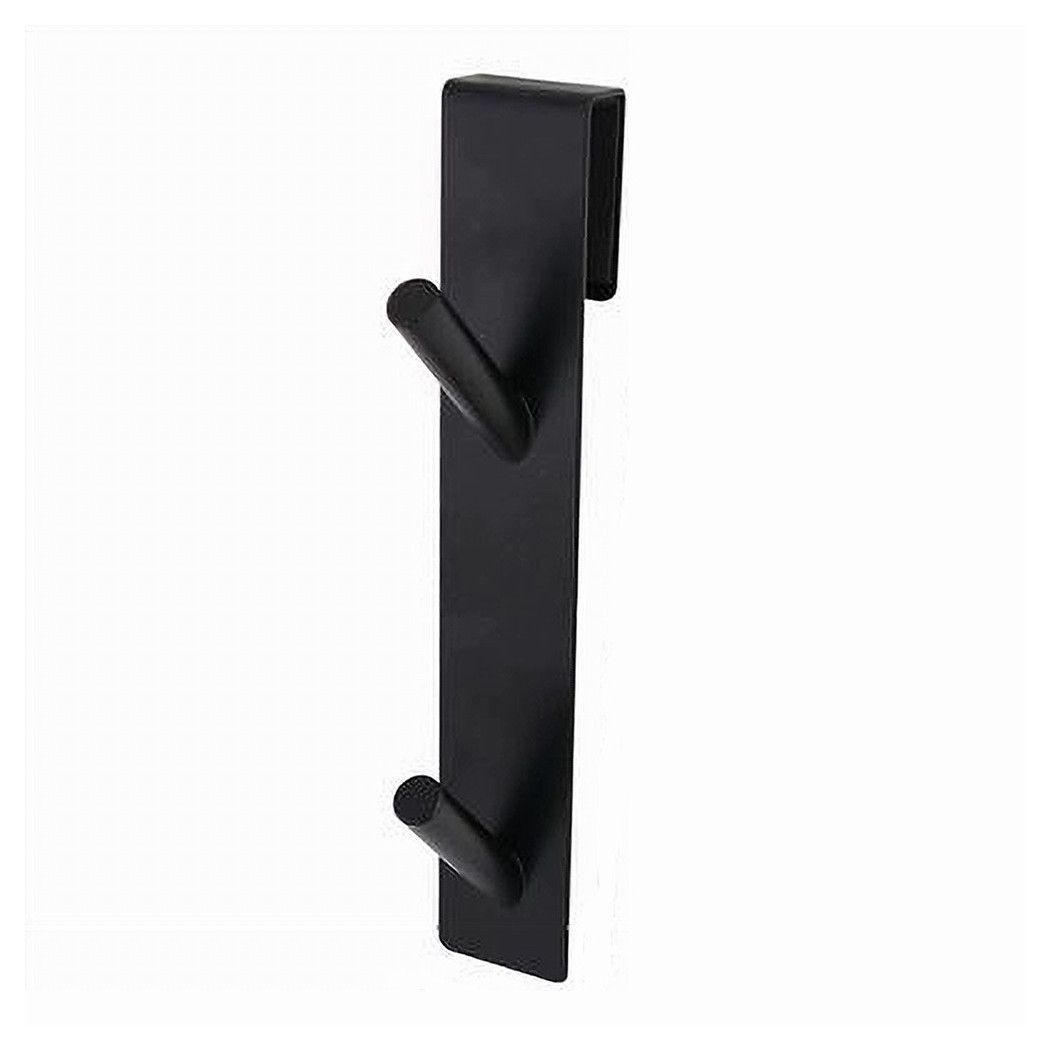 foto del prodotto trade shop gancio doppio per porta box doccia appendere asciugamani bagno 4x18cm nero 87771 