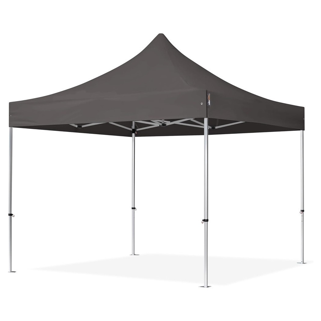 foto del prodotto trade shop gazebo pieghevole giardino 3x3x3mt tenda telo grigio padiglione mercati sagre 222714 