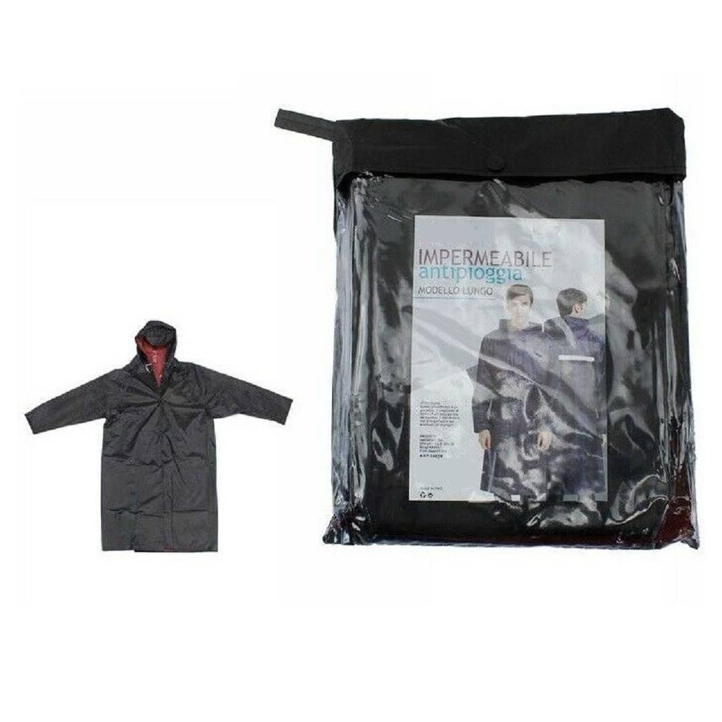 foto del prodotto trade shop giacca mantella lunga impermeabile pvc lungo anti pioggia con cappuccio 59019 